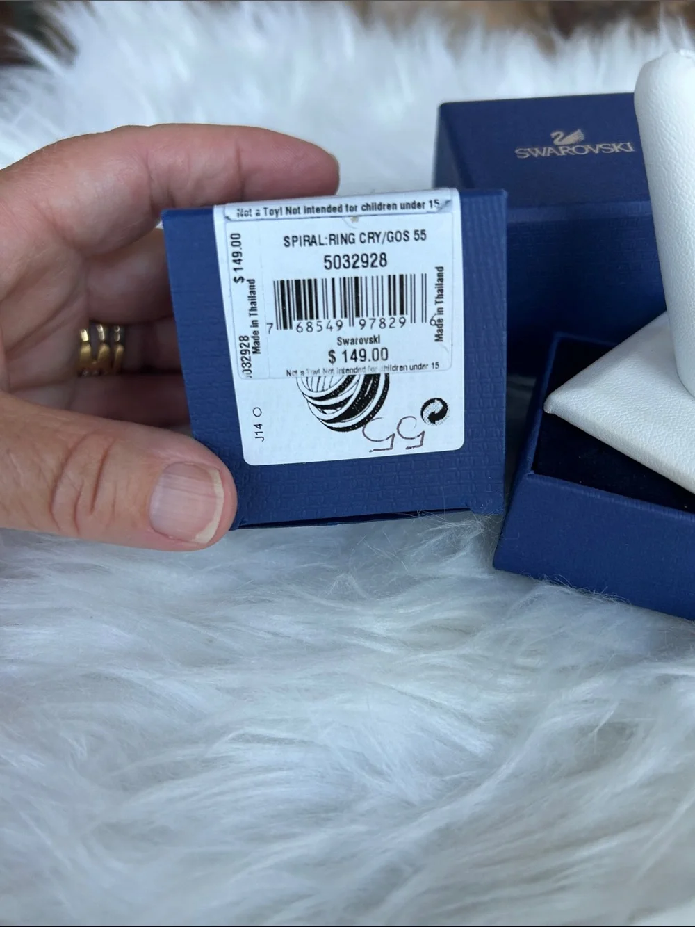 Swarovski Gold Multi-Row Pavé Crystal Stackable Ring